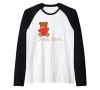 Teddy Bear Cute Bear Lover Plush Toy Aesthetic Gift Raglan Baseball Tee