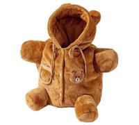 Teddy Bear Dog Bag Soft Plush Lining Anti-Escape Carrier Purse for Kitten Puppy S