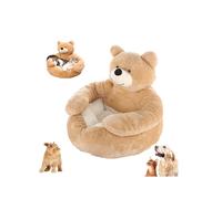Teddy Bear Dog Bed,2026 Upgrade Teddy Bear Dog Bed with Arms,Cozy Fluffy Washable Cuddler Bedwith Anti-Slip Bottom,Non-Slip Detachable Super Soft Plush Cuddle Bears Snuggle Nest,for Small CatDog