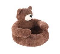 Teddy Bear Dog Bed - Plush Soft Warm Pet Bed, Anti-Slip Washable for Autumn and Winter, Suitable Small Dogs, Puppies & Cats (Brown,X-Large)