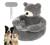 Teddy Bear Dog Bed, Washable Furry Teddy Bear Bed for Dogs with Arms, Cute Soft Warm Non-Slip Dog Couch Beds, Dogs Sofa Pet Beds for Small Medium Size Dog & Cat (C,Large)
