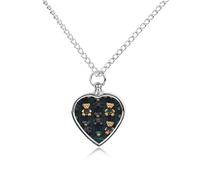 Teddy Bear Doll Custom Urn Necklace for Ashes Heart Keepsake Pendant Jewelry Memorial Cremation