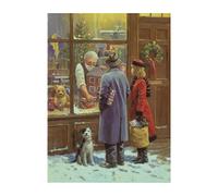 Teddy Bear Dolls House Nostalgic Toy Shop Boys Mens Girls Christmas Card