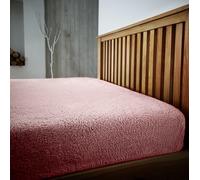 Smart Living Luxury Quality Fitted Teddy Bear Fleece Flannel Fitted Sheet in Pink | Size: King Fitted Smart Living Pink King Fitted