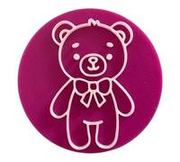 'Teddy Bear' Embosser Stamp for Icing Fondant Cupcake Cake Decoration Frosting Sugar Paste Cookie Baking 6 cm Diameter