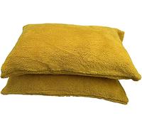 Teddy Bear Fleece Duvet Cover Quilt Bedding Set Luxury Thermal Warm Cosy & Temperature Control Soft Fluffy Quilt Cover with Matching Pillow Cases in Choice of Colours (Mustard, Pair of Pillowcase)