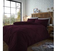 Smart Living Teddy Chiswick Pintuck Duvet Cover And Pillowcase Set In Purple Purple