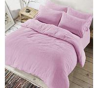 Teddy Bear Fleece Duvet Quilt cover, Super Soft Warm Cozy Bedding Set With Pillow Cases in single Double King Super king (Pink, super King)