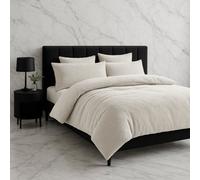Teddy Bear Fleece Soft Cosy Duvet Cover + Pillow Case Set Cream