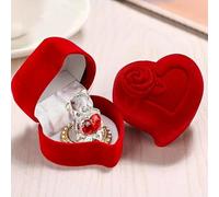 Teddy Bear Glass Ornament Gift for Girlfriend, Boyfriend, Husband, Wife, Fiancée - Red Love Heart Rose Boxed, Perfect for Valentine's Day, Christmas, Mother’s Day & Special Occasions
