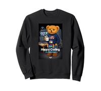 Teddy Bear Happy coding, Just a Boy Who Loves Coding Sweatshirt