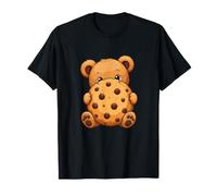 Teddy Bear Holding Big Chocolate Chip Cookie Art T-Shirt