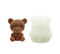 Teddy Bear Ice Cube Mold 3D Silicone Ice Cube Tray Mold Easy-Release Ice Cube Moulds for Milk Tea,Coffee,Fruit Juice and Other Drinks (1 PCS)