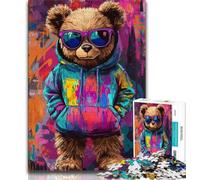 Teddy Bear JigsawPuzzle 1000 Pieces for Teenagers,Challenging Family Activity Games DIY Toy for Home Wall Decor Gifts (38x26cm)