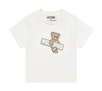 Teddy Bear Logo T-Shirt- unisex- Moschino- Kids Short Sleeve T-Shirts- Beige- 9 M- Kids 9 M