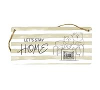 Teddy Bear Love: Let's Stay Home Together - A Plywood Hanging Sign, Ideal Couple's Idea for Valentine's, Christmas, Birthdays, and More