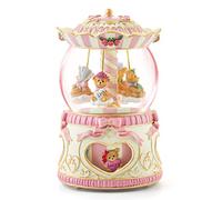 Teddy Bear Music Box Snow Globe with Light Gift for Wife Daughter Girlfriend Mom Granddaughter Anniversary Mother Day Birthday Gifts Plays You Are My Sunshine
