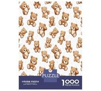 Teddy Bear Pattern Jigsaw Puzzle for Adults 1000 Pieces Puzzle Game Plush Toy Design Relaxing Gift Home 52x38cm/1000pcs