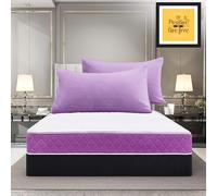 Teddy Bear Pillowcase Pair Warm Cosy Soft Fleece 50cm x 75cm Pillowcase COLOUR LILAC Cover Only