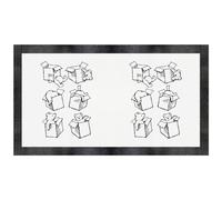 'Teddy Bear Playing With A Box' Pet Feeding Mat (PM00026968)