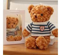 Teddy Bear Plush- cuddly soft toys - 30cm brown bear - Cute Stuffed animal - Lovely Gift for Kids, Girls, boys, Girlfriend for Christmas, Valentine & birthday (Brown Patches)