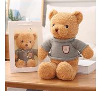 Teddy Bear Plush- cuddly soft toys - 30cm brown bear - Cute Stuffed animal - Lovely Gift for Kids, Girls, boys, Girlfriend for Christmas, Valentine & birthday (Grey Bear)