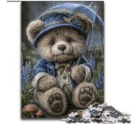 Teddy Bear Puzzles 1000 Pieces for Teenagers, Help The Brain Exercise Addictive Toys to Cultivate Patience Unique Challenge Game (26x38cm)
