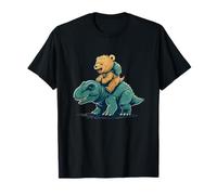 Teddy Bear Riding Dinosaur for a Fun-Loving Style T-Shirt
