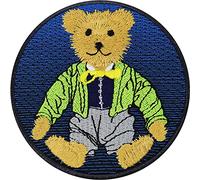 Teddy Bear Sew on Patch - Colorful Toy Iron on Patches for Kids, Girls, Teddy Bear Lovers - Wildly Popular Cute Patches for Jackets, Jeans, Backpacks, Hats, Shirts - Green - 80X80 mm