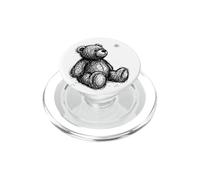 Teddy Bear Snowflake Winter Sketch PopSockets PopGrip for MagSafe