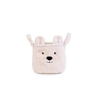 Teddy Bear Storage Basket White 25 x 20 x 20cm
