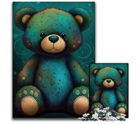 Teddy Bear Style Jigsaw Puzzle 1000 Pieces Paper Puzzles Perfect for Family Fun on Christmas Thanksgiving Birthdays Easter 1000 PCS(38x26cm)