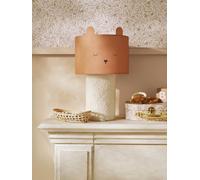 Teddy bear table lamp with curly base cinnamon
