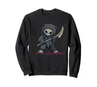 Teddy Bear with Scythe for a Haunting Touch Sweatshirt