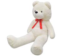 Teddy Bear XXL White 200cm Plush Polyester Soft Giant Cuddly Toy with Bow Tie UK