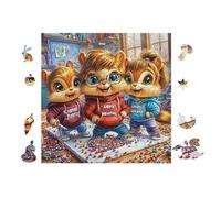 Teddy Bears 100 Pieces Set Classic Jigsaw Puzzle Couple Puzzle Partners Mind Relaxation Wall Decor Easter New Year Recycled Cardboard 28x28cm