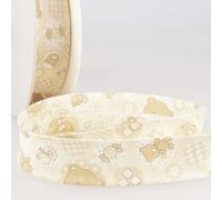 Teddy Bears Bias Binding Cream - per metre