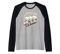 Teddy Bears Choo Choo Train Kids Pastel Coquette Matching Raglan Baseball Tee