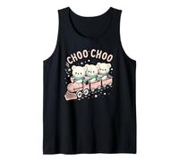 Teddy Bears Choo Choo Train Kids Pastel Coquette Matching Tank Top