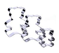 Teddy Bears Cutter Set, 3 Piece, Stainless Steel by 3 LITTLE DESSERTS