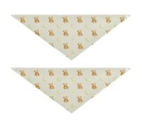 Teddy Bears Moons Stars Print 2 Pack Bulk Dog Bandanas Bib Handkerchief Pet Holiday Accessories Decor for Dogs Cats