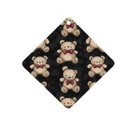 Teddy Bears Pattern Car Aromatherapy Tablets Air Freshener Hanging Scented Cards for Rooms Bathrooms Wardrobe Rhombus