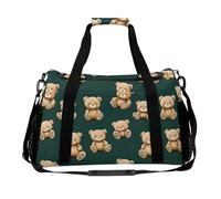 Teddy Bears Pattern Fashion Duffle Bag for Travel Lightweight Weekender Gym Bag Carry On Overnight Pouch