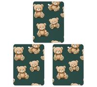 Teddy Bears Pattern Funny Car Air Fresheners 3pcs Long Lasting Scent Automotive Hanging Scented Cards Tablets