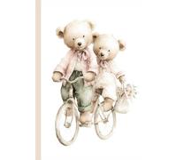 Teddy bears riding a bicycle: Work Notebook, Funny Office Gift for Women, Coworker, Boss, Secret Santa Gag Gift (Blank Lined Journal)
