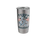Teddy BOOZEVELT Funny Drinking Pres Roosevelt Meme July 4th Stainless Steel Insulated Tumbler