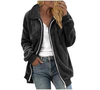 Teddy Coat for Women UK Ladies Borg Faux Fur Coatigan Lined Casual Soft Fluffy Fleece Texture Oversized Longline Warm Cosy Winter Jacket Thick Cardigan Padded Coat
