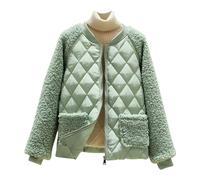 Teddy Coats for Women UK Petite Sherpa Fleece Jacket Ladies Clearance Quilted Padded Coat Winter Puffer Jackets Patchwork Bomber Baseball Jackets Winter Military Jacket Warm Cargo Coats