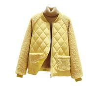 Teddy Coats for Women UK Petite Sherpa Fleece Jacket Ladies Sale Clearance Quilted Padded Coat Winter Puffer Jackets Patchwork Bomber Baseball Jackets Winter Military Jacket Warm Cargo Coats