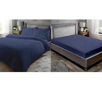 Rapport Home Teddy Duvet Set King Navy, Blue